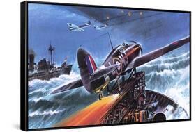 Hawker Hurricane-Wilf Hardy-Framed Stretched Canvas