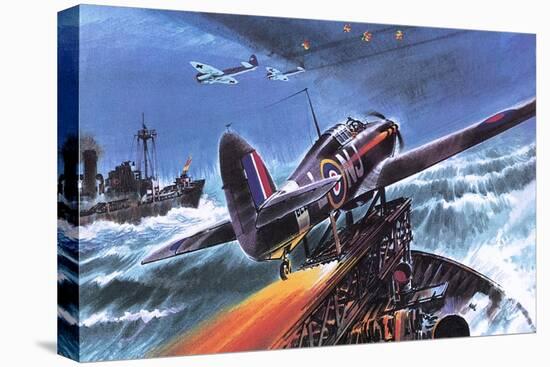 Hawker Hurricane-Wilf Hardy-Stretched Canvas