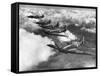 Hawker Hurricanes in Flight-null-Framed Stretched Canvas