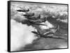 Hawker Hurricanes in Flight-null-Framed Stretched Canvas