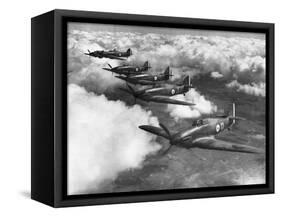 Hawker Hurricanes in Flight-null-Framed Stretched Canvas