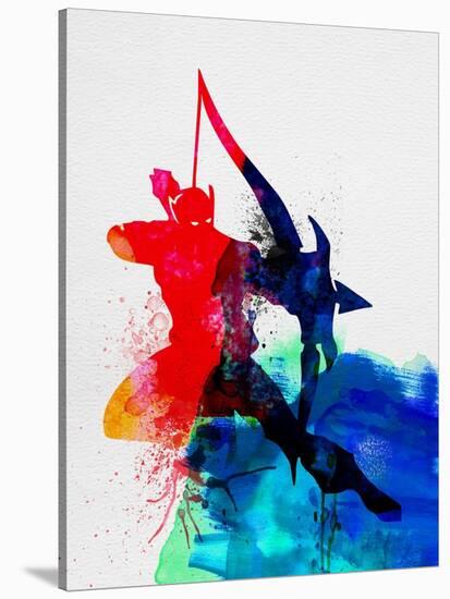 Hawkeye Watercolor-Jack Hunter-Stretched Canvas