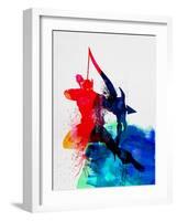 Hawkeye Watercolor-Jack Hunter-Framed Art Print