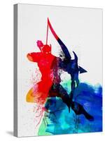 Hawkeye Watercolor-Jack Hunter-Stretched Canvas