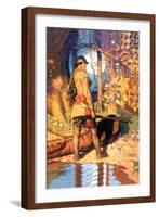 Hawkeye-Newell Convers Wyeth-Framed Art Print