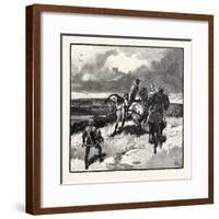 Hawking Party in the Eleventh Century-null-Framed Giclee Print