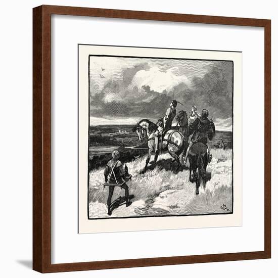 Hawking Party in the Eleventh Century-null-Framed Giclee Print