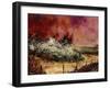 Hawthorn in blossom-Pol Ledent-Framed Art Print