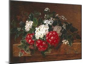 Hawthorn on a Marble Ledge-Johan Laurentz Jensen-Mounted Giclee Print