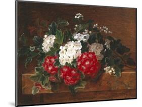 Hawthorn on a Marble Ledge-Johan Laurentz Jensen-Mounted Giclee Print