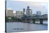 Hawthorne Bridge, Willamette River, southeast of downtown Portland, Oregon, USA.-Stuart Westmorland-Stretched Canvas