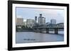 Hawthorne Bridge, Willamette River, southeast of downtown Portland, Oregon, USA.-Stuart Westmorland-Framed Photographic Print