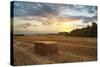 Hay Bale at Sunset, Broadway, the Cotswolds, Gloucestershire, England, United Kingdom, Europe-Matthew Williams-Ellis-Stretched Canvas