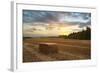 Hay Bale at Sunset, Broadway, the Cotswolds, Gloucestershire, England, United Kingdom, Europe-Matthew Williams-Ellis-Framed Photographic Print