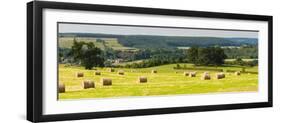 Hay Bale Landscape in Northumberland National Park-Matthew Williams-Ellis-Framed Photographic Print