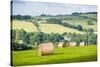 Hay Bale Landscape-Matthew-Stretched Canvas