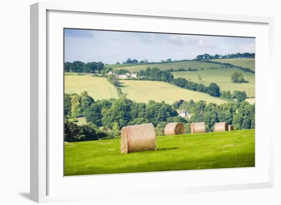 Hay Bale Landscape-Matthew-Framed Photographic Print