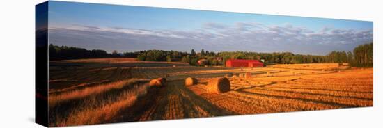 Hay Bales in a Field, Flen, Sodermanland County, Sweden-null-Stretched Canvas