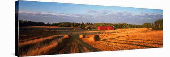 Hay Bales in a Field, Flen, Sodermanland County, Sweden-null-Stretched Canvas