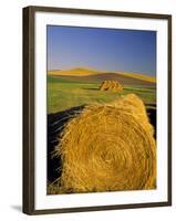 Hay Bales in Field, Palouse, Washington, USA-Terry Eggers-Framed Photographic Print