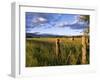 Hay Bales in Field, Whitefish, Montana, USA-Chuck Haney-Framed Photographic Print