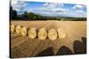 Hay Bales in the Cotswolds, Longborough, Gloucestershire, England, United Kingdom, Europe-Matthew Williams-Ellis-Stretched Canvas