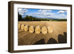 Hay Bales in the Cotswolds, Longborough, Gloucestershire, England, United Kingdom, Europe-Matthew Williams-Ellis-Framed Photographic Print