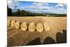 Hay Bales in the Cotswolds, Longborough, Gloucestershire, England, United Kingdom, Europe-Matthew Williams-Ellis-Mounted Photographic Print