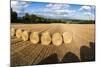 Hay Bales in the Cotswolds, Longborough, Gloucestershire, England, United Kingdom, Europe-Matthew Williams-Ellis-Mounted Photographic Print