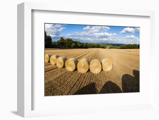 Hay Bales in the Cotswolds, Longborough, Gloucestershire, England, United Kingdom, Europe-Matthew Williams-Ellis-Framed Photographic Print