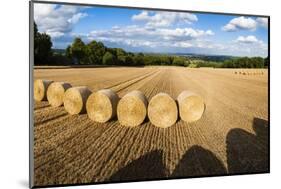 Hay Bales in the Cotswolds, Longborough, Gloucestershire, England, United Kingdom, Europe-Matthew Williams-Ellis-Mounted Photographic Print