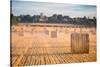 Hay bales in the Cuddesdon countryside, Oxfordshire, England, United Kingdom, Europe-John Alexander-Stretched Canvas