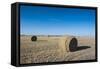 Hay Bales on a Field Along Route Two Through Nebraska, United States of America, North America-Michael Runkel-Framed Stretched Canvas