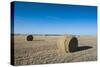 Hay Bales on a Field Along Route Two Through Nebraska, United States of America, North America-Michael Runkel-Stretched Canvas