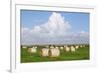 Hay Bales on a Meadow, Eiderstedt Peninsula, Schleswig Holstein, Germany, Europe-Markus Lange-Framed Photographic Print