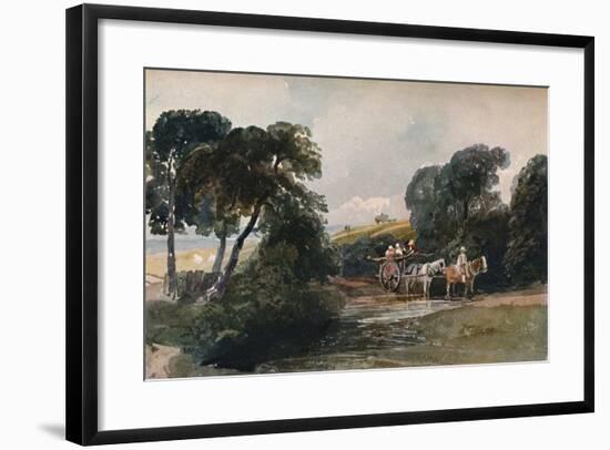 'Hay Cart Crossing a Stream', c1824-Peter De Wint-Framed Giclee Print