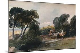 'Hay Cart Crossing a Stream', c1824-Peter De Wint-Mounted Giclee Print