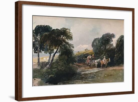 'Hay Cart Crossing a Stream', c1824-Peter De Wint-Framed Giclee Print