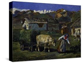 Hay Gathering, 1908-Ferdinand Ramponi-Stretched Canvas