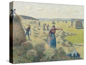 Hay Harvest, 1887-Camille Pissarro-Stretched Canvas