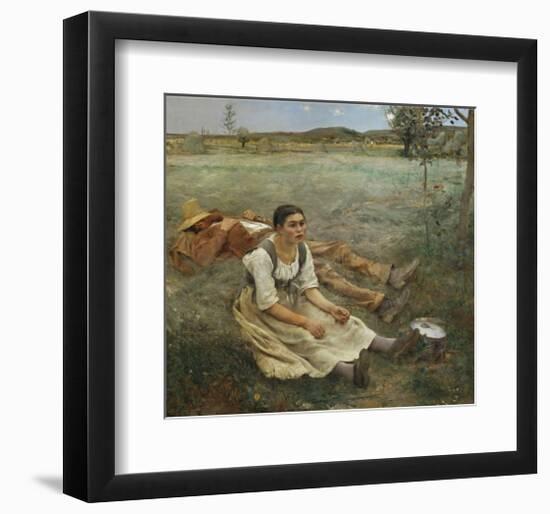 Hay Harvest, c.1877-Jules Bastien-Lepage-Framed Art Print