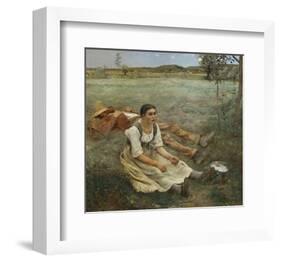 Hay Harvest, c.1877-Jules Bastien-Lepage-Framed Art Print