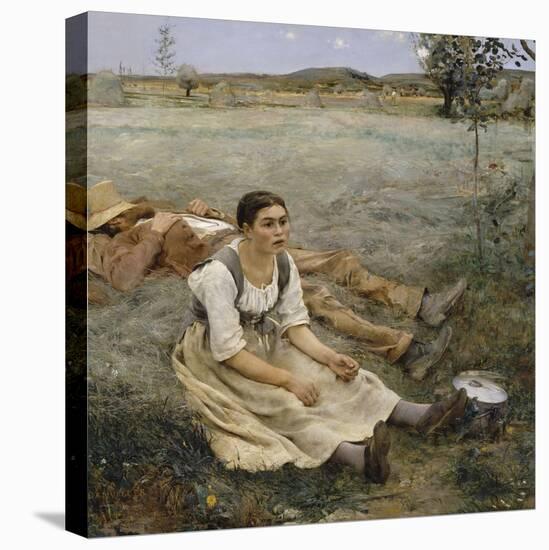 Hay Making, 1877-Jules Bastien-Lepage-Stretched Canvas