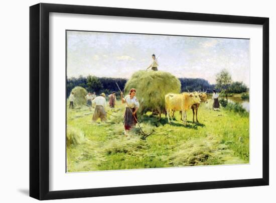 Hay-Making, 1907-Nikolai Kornilovich Pimonenko-Framed Giclee Print