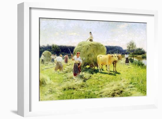 Hay-Making, 1907-Nikolai Kornilovich Pimonenko-Framed Giclee Print