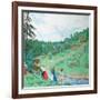 Hay Making, 1917-Boris Michaylovich Kustodiev-Framed Giclee Print