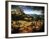 Hay Making, the Hay Harvest from the Series of Six Paintings The Seasons-Pieter Bruegel the Elder-Framed Giclee Print
