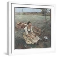 Hay Making-Jules Bastien-Lepage-Framed Giclee Print