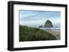 Hay Stack Rock on the sandy beach at Cannon Beach, Oregon-Greg Probst-Framed Photographic Print