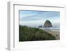 Hay Stack Rock on the sandy beach at Cannon Beach, Oregon-Greg Probst-Framed Photographic Print